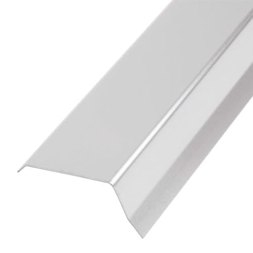 Daprona Attika Blech, Traufenblech 2m, 45mm Silber Dacheindeckung aus Aluminium, geeignet für Attika, Ortgang, Traufbohle, Anwendbar für Flachdach und Steildach von DAPRONA