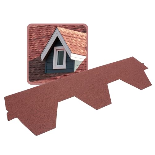 DAPRONA Dachschindeln selbstklebend Hexagonal Muster Rot 1m x 32cm Bitumenschindeln für Gartenhaus, Carport, für eine Fläche von 2,61m² DAPRONA Dachschindeln selbstklebend Hexagonal Muster Rot 1m x 32cm Bitumenschindeln für Gartenhaus, Carport, für eine Fläche von 2,61m² von DAPRONA