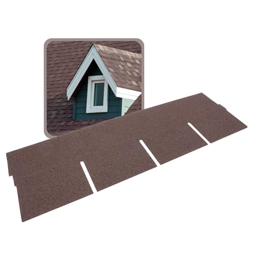 DAPRONA 20x Bitumen Dachschindeln Rechteck Braun 1 m x 32 cm - 2,6 m² selbstklebend mit Glasvlieseinlage - wetterfest & UV-beständig für Gartenhaus, Carport, Garage, Pavillon von DAPRONA