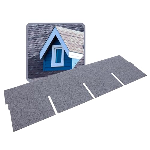 DAPRONA Dachschindeln selbstklebend Rechteck Grau 1m x 32cm Bitumenschindeln für Gartenhaus, Carport, Flächendeckung 2,61m² DAPRONA Dachschindeln selbstklebend Rechteck Grau 1m x 32cm Bitumenschindeln für Gartenhaus, Carport, Flächendeckung 2,61m² von DAPRONA