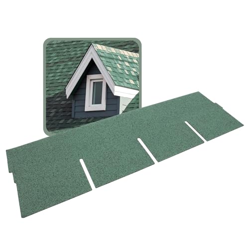 DAPRONA Dachschindeln selbstklebend Rechteck Grün 1m x 32cm Bitumenschindeln für Gartenhaus, Carport, Flächendeckung 2,61m² DAPRONA Dachschindeln selbstklebend Rechteck Grün 1m x 32cm Bitumenschindeln für Gartenhaus, Carport, Flächendeckung 2,61m² von DAPRONA