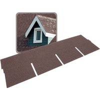DAPRONA Dachschindeln Rechteck 1m x 32cm, 20 Stück, Bitumenschindeln für Gartenhaus, Carport - Braun von DAPRONA