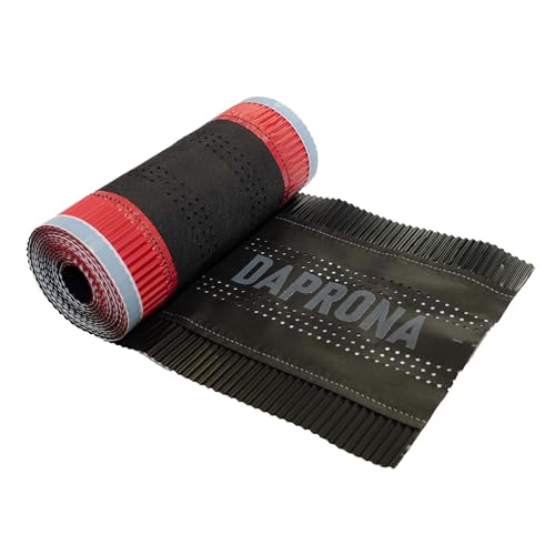 DAPRONA Firstband, Firstrolle Alu Super Vent 5m Schwarz 4 Rollen, 390mm, Rollfirst für eine optimale Dachfirst Abdeckung, Super Butylkleber von DAPRONA