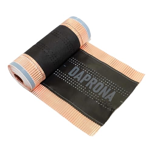 DAPRONA Firstband Kupfer - 340mm x 5m Rot (RAL 8004) Kuperband für eine optimale Dachfirst Abdeckung, Schützt vor Moosbildung am Dach, Super Butylkleber von DAPRONA