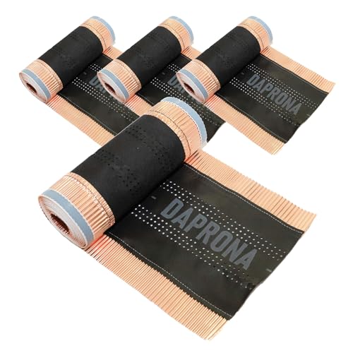 DAPRONA Firstband Kupfer 4 Rollen - 390mm x 5m Rot (RAL 8004) Kuperband für eine optimale Dachfirst Abdeckung, Schützt vor Moosbildung am Dach, Super Butylkleber von DAPRONA
