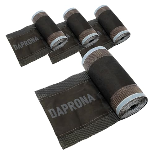 DAPRONA Firstband Alu 4 Rollen - 300mm x 5m Anthrazit (RAL 7021) Rollfirst für eine optimale Dachfirst Abdeckung, Super Butylkleber von DAPRONA