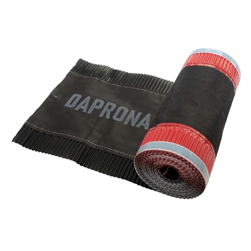 DAPRONA Firstband Alu 5m Schwarz 4 Rollen - 300mm, Firstrolle, Gratband, Rollfirst, Dachabdichtung, Dachbelüftungsband von DAPRONA