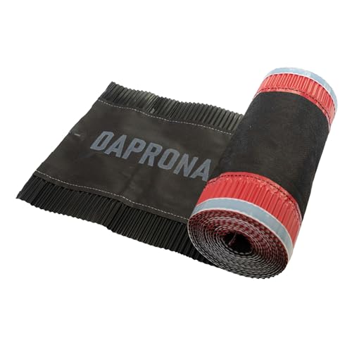 DAPRONA Firstband Alu - 300mm x 5m Schwarz (RAL 9005) Rollfirst für eine optimale Dachfirst Abdeckung, Super Butylkleber von DAPRONA