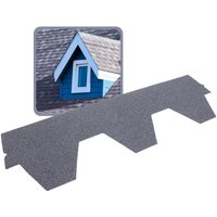 Dachschindeln, Hexagonal Muster 1m x 32cm, 20 Stück, Bitumenschindeldach für Gartenhaus, Carport - Grau - Daprona von DAPRONA