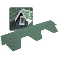 Dachschindeln, Hexagonal Muster 1m x 32cm, 20 Stück, Bitumenschindeldach für Gartenhaus, Carport - Grün - Daprona von DAPRONA