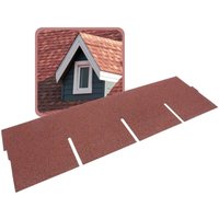 Dachschindeln Rechteck 1m x 32cm, 20 Stück, Bitumenschindeln für Gartenhaus, Carport - Rot - Daprona von DAPRONA