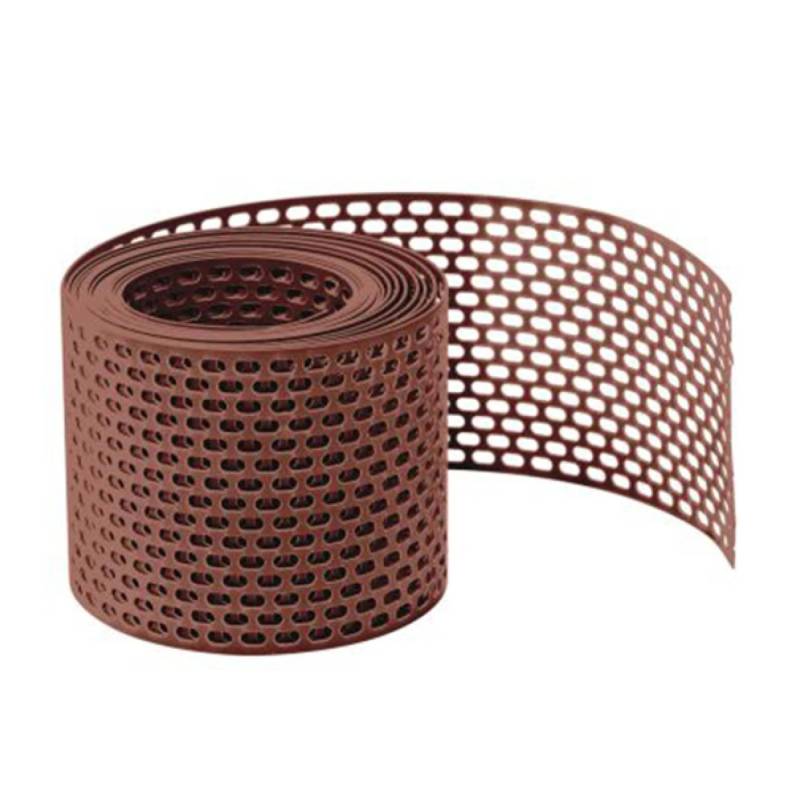 Daprona Vogelschutzgitter Lüftungsband PVC 5m x 80mm Rot Zuverlässige Belüftung von DAPRONA
