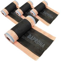 Firstband, Firstrolle Kupfer 5m, Rollfirst für eine optimale Dachfirst Abdeckung, Super Butylkleber, Schutz vor Moos - Rot, 4 Rollen - 340mm - Daprona von DAPRONA