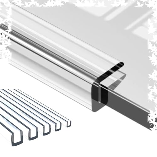 DAQXYH Transparenter Dichtungsstreifen U-Form Glaskantenschutz, Klarer Eckenschutz Kantenschutz Flexibel Zuschneidbar Für Platten, Tischecken(24-26mm) von DAQXYH