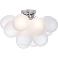 Bubbles 4 helle Glaskugeln aus poliertem Chrom-Milchglas von DAR LIGHTING