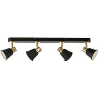 Dar Lighting - dar fry - Spotlight Bar Schwarz & Roségold, 4x GU10 von DAR LIGHTING