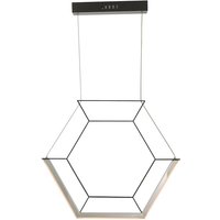DAR HEXAGON - Hexagon Pendelleuchte Schwarze LED, 1x LED von DAR LIGHTING