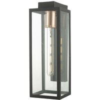 Dar Lighting - dar naxos - Laterne Wandleuchte Schwarz IP43 von DAR LIGHTING