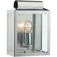 DAR NOTARY - Laterne Rechteck Wandleuchte Edelstahl IP44 von DAR LIGHTING