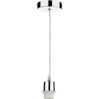 Dar Lighting - Polished Basic Chrome Pendant Suspension Kit 1 Licht E27 von DAR LIGHTING