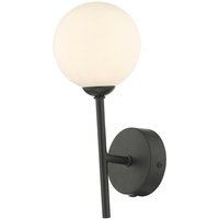 Dar Lighting - dar cohen - Wandleuchte Mattschwarz mit Opalglas, 1x G9 von DAR LIGHTING