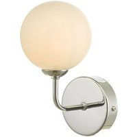 Dar Lighting - dar feya - Wandleuchte aus poliertem Chrom-Opalglas, 1x G9 von DAR LIGHTING