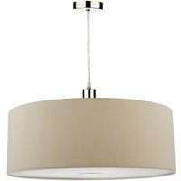 Dar ronda - Zylindrische 60cm Easy Fit Pendelleuchte Ecru von DAR LIGHTING