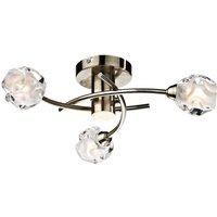 Dar seattle - Semi Flush Deckenleuchte Licht Antik Messing, 3x G9 von DAR LIGHTING