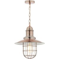 Dar Lighting - dar terrace - Kuppeldrahtrahmen Pendelleuchte Kupfer, 1x E27 von DAR LIGHTING