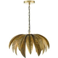 Dar Lighting - dar cara - Pendelleuchte Antik Gold, 1x E27 von DAR LIGHTING