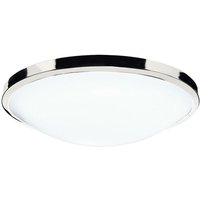 Dar Lighting - dar dover - Einfache runde Acryl Flush Deckenleuchte IP44 Chrom poliert von DAR LIGHTING