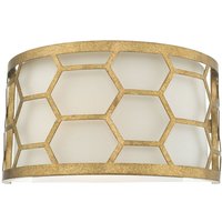 Dar Lighting - dar epstein - Deckenleuchte Wandleuchte Gold & Elfenbein, 1x E27 von DAR LIGHTING