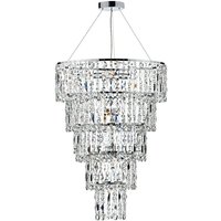 Dar Lighting - dar escala - Runde Kristall Pendelleuchte, 6x E14 von DAR LIGHTING