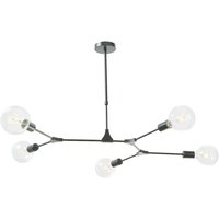 Dar Lighting - dar euphemia - Pendelleuchte Schwarz, 5x E27 von DAR LIGHTING