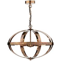 Dar symbol - Käfig Pendelleuchte Benzin Kupfer, 3x E14 von DAR LIGHTING