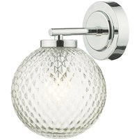 Dar Lighting - dar wayne - Badezimmer Wandleuchte poliertes Chromglas IP44 von DAR LIGHTING