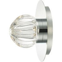 Dar zondra - Wandleuchte poliertes Chrom & Glas led Badezimmer IP44 von DAR LIGHTING