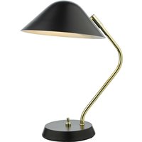 Dar Lighting - Erna Moderne Tischlampe aus poliertem Messing, mattschwarz von DAR LIGHTING