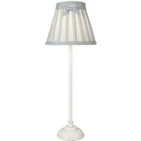 Dar Lighting - Grace Tischlampe Antik Weiß komplett mit Schirm von DAR LIGHTING