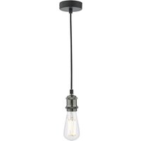 Waco Simple 1 Light E27 Aufhängung Black Chrome Matt Black von DAR LIGHTING