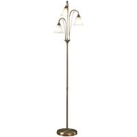 Dar boston - Stehlampe Antik Messing mit Glasschirmen von DAR LIGHTING