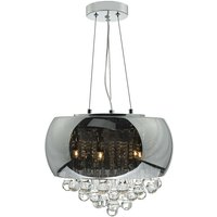 Dar giselle - Pendelleuchte Smoked & Clear Glass, 5x G9 von DAR LIGHTING