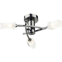 Dar morgan - Semi Flush Deckenleuchte Light Black Chrome, 3x G9 von DAR LIGHTING