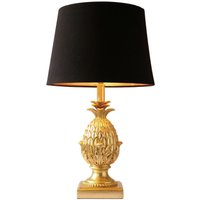 Dar pineapple - Tischleuchte komplett mit rundem Tapered Shade Gold von DAR LIGHTING