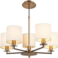 Dar Lighting - dar tyler - Pendelleuchte Dual Mount Bronze, 5x E14 von DAR LIGHTING