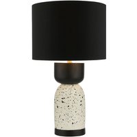 Dar Lighting - Dar Roja Tischlampe Terrazzo & Schwarz mit Schirm von DAR LIGHTING