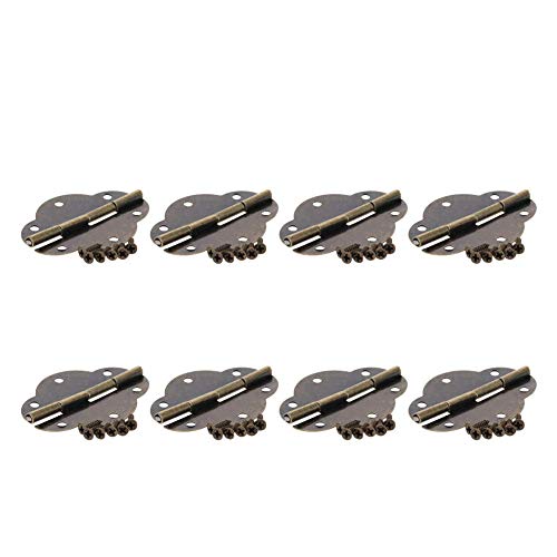 Hardware-Scharniere, 8 Stück, 46 x 35 mm, 90 Grad faltbar, Metall, Eisen, für Zuhause, Haus, Küche, Tür, Schrank, Schrank, Bronzefarben Hardware-Scharniere, 8 Stück, 46 x 35 mm, 90 Grad faltbar, Metall, Eisen, für Zuhause, Haus, Küche, Tür, Schrank, Schrank, Bronzefarben von DARANCA