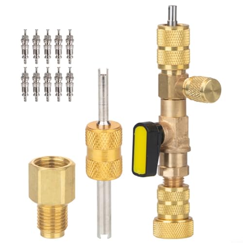 Ventilkern-Set, Auto-AC-Ventilkernentferner-Werkzeug-Set, Klimaanlagen-Entferner-Werkzeug, Dual für Systeme, Kupferkonstruktion von DARANCA