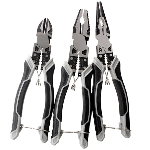 3-teiliges Spitzzangen-Set mit großer Reichweite – Universal-Multifunktions-Abisolierzange, Crimpzange und Schneider for Reparaturen 3-teiliges Spitzzangen-Set mit großer Reichweite – Universal-Multifunktions-Abisolierzange, Crimpzange und Schneider for Reparaturen von DARBCGH