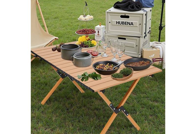 DARDVORLAG Campingtisch Klappbar Gartentisch, Partytisch mit Tragetasche (1 Tisch), mit einer stabilen X-Form Stahlkonstruktion, 86.5 x 59 x 43 cm von DARDVORLAG